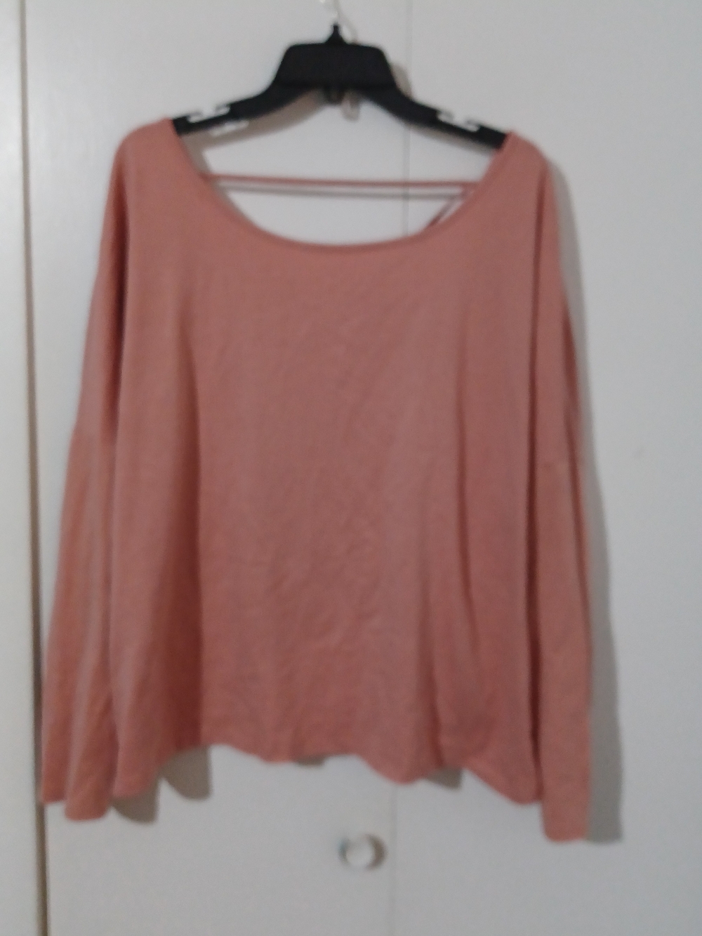 Women’s Long Sleeve Scoop Neck Top - Dusty Rose